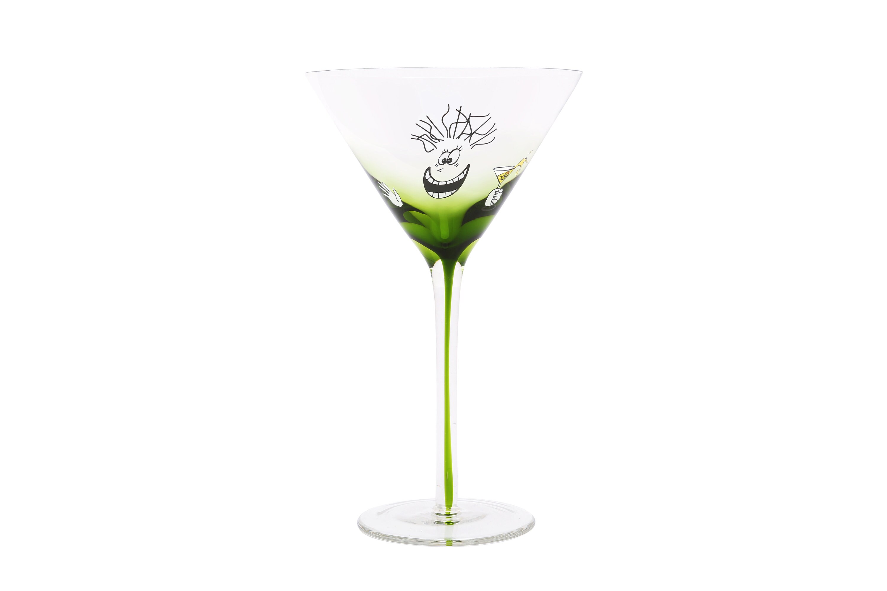 Funny Martini Glass, Gone off the Deep End Martini Glass Green Etsy