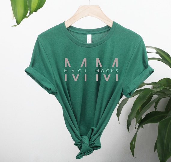 Download Bella Canvas 3001 Mockup Bella Canvas Heather Grass Green Etsy