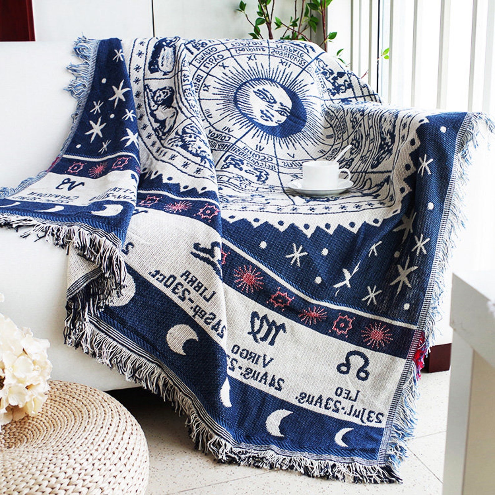 Horoscope Pattern Signs Soft Blanket Shawl Blanket and Throw Sofa
