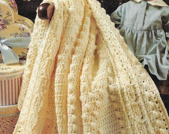 Baby blanket crochet pattern, baby shower gift, gender neutral gift, digital pattern, nursery decor, vintage style.