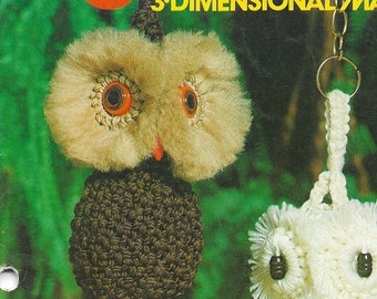 Macramé owl pattern, macramé book, 13 owls, kid's décor, children's room, retro, digital pattern, nature lover