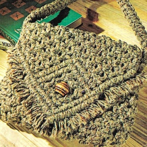 Vintage macrame purse pattern, boho style, women's accessories, digital pattern, women's fashion