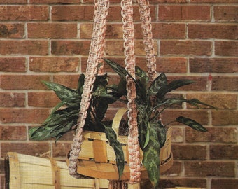 Macrame plant hanger pattern, macrame knot tutorial, PDF Instant download, digital, farmhouse decor, country decor
