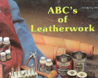 Leatherworking book, leather carving, leather stamping, leather dyeing, digital, pdf, instant download