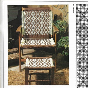 Macrame Chairs Pattern, PDF, Patio Lawn Chair Pattern, Vintage Macrame, macrame book, instant download , digital pattern, garden decor
