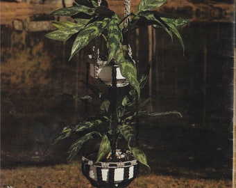 Macramé plant hanger pattern, 3 tiered, digital, macramé book, farmhouse décor, country décor, boho décor