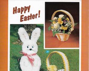 Macrame Easter Basket Pattern, PDF, Macrame Easter Bunny, Plant Hanger, Instant Download, macrame book