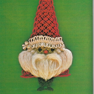 Vintage Macrame Santa Pattern, macrame book, holiday decor, pdf, Christmas decor, macrame tutorial,