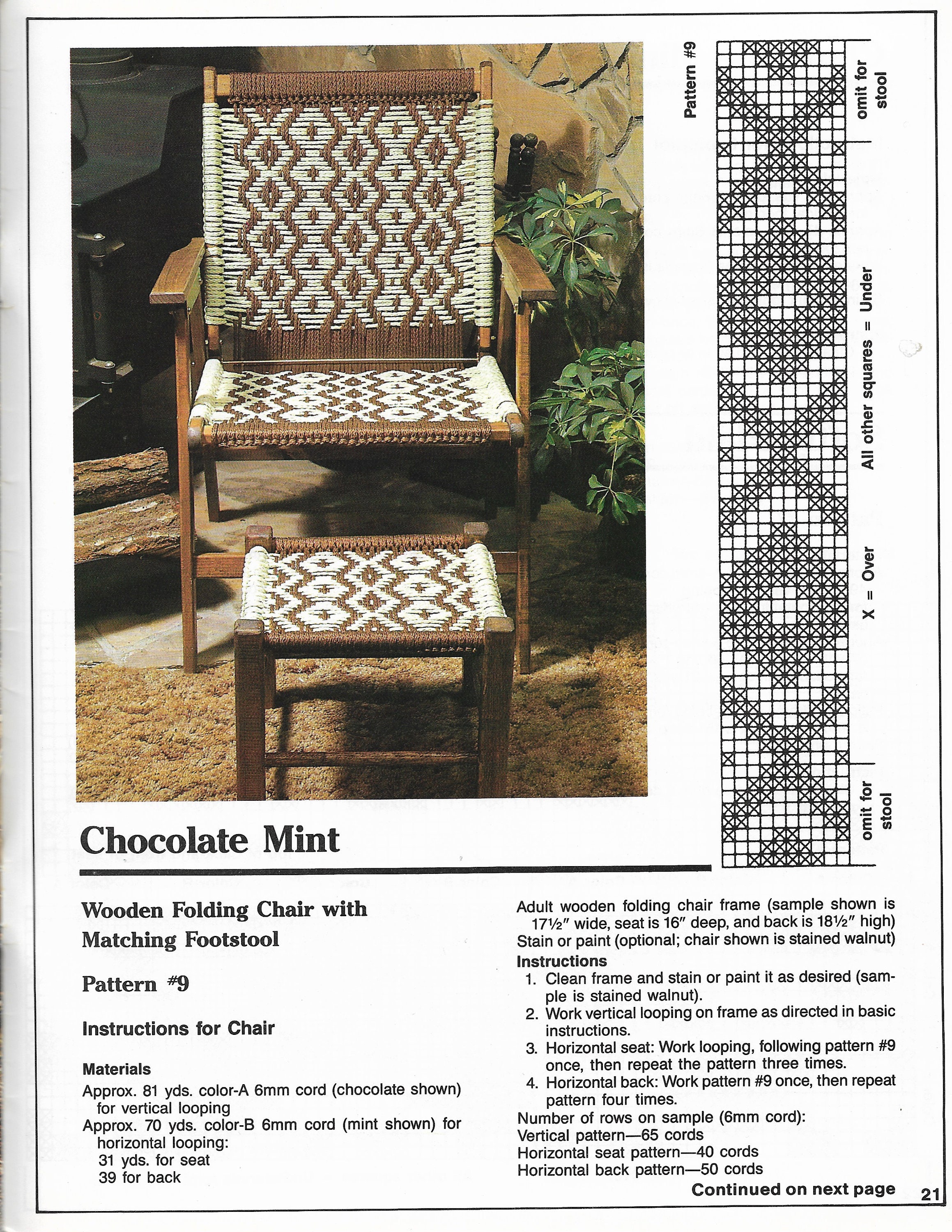 Macrame Chairs Pattern PDF Patio Lawn Chair Pattern Vintage Etsy