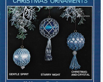 Macrame Christmas Pattern, Macrame Christmas Ornament, PDF Tutorial, DIY Macrame, Macrame Tutorial, Macrame Ornament, Macrame book, vintage