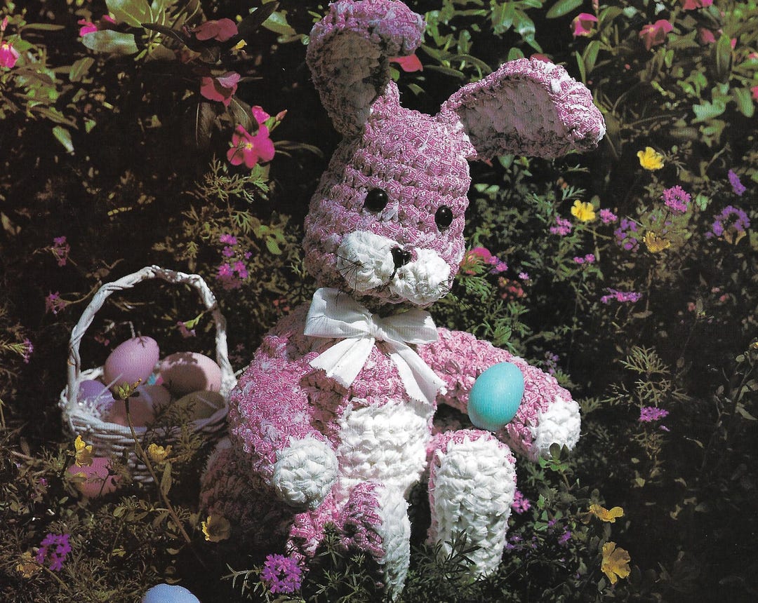 Easy Crochet Rabbit Pattern, Rag Rabbit, Vintage Style, Easter Bunny ...
