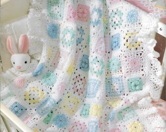 6 crochet baby Afghan patterns, newborn gift, nursery decor, digital pattern, baby boy, baby girl