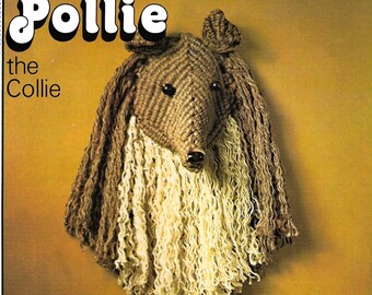 Macrame dog, macrame pattern, macrame tutorial, macrame supplies, animal lover gift, children's decor, digital pattern.