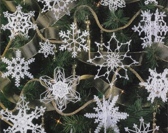 Vintage 99 crochet Christmas ornaments patterns, holiday decor, snowflake patterns, Christmas decorations