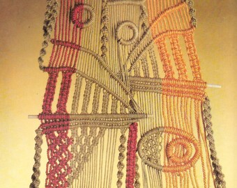 Macrame wall hanging pattern, vintage pattern, wall decor, boho decor, digital pattern, macrame tutorial