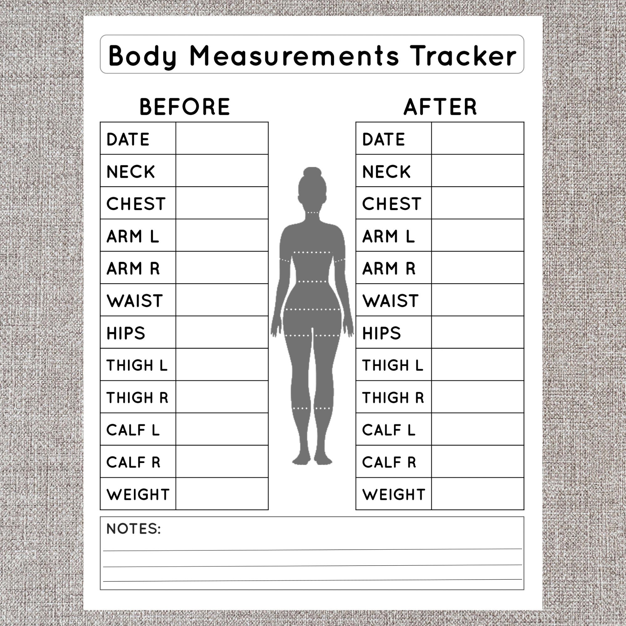 Body Length Measurement Chart