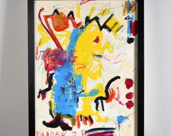 Astratto moderno, acrilico, mescola medium sulla tavola nello stile della pop art, un quadro per la casa moderna