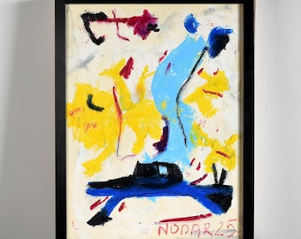 Astratto moderno, acrilico, mescola medium sulla tavola nello stile della pop art, un quadro per la casa moderna