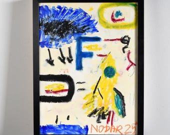 Astratto moderno, acrilico, mescola medium sulla tavola nello stile della pop art, un quadro per la casa moderna