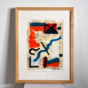 Multi-colored vivid abstract artwork, mix media wall art, hand-painted original artwork, original painting, unframed