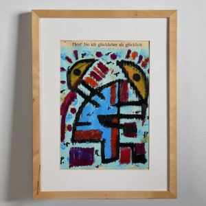 Multi-colored vivid abstract artwork, mix media wall art, hand-painted original artwork, original painting, unframed