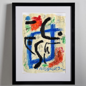 Multi-colored vivid abstract artwork, mix media wall art, hand-painted original artwork, original painting, unframed