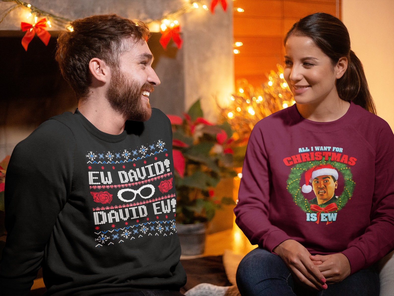 Ew David Schitt's Creek Ugly Christmas Sweater Ew Etsy
