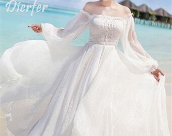 off the shoulder victorian dress