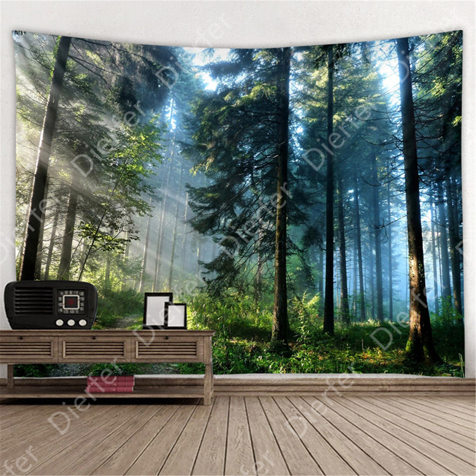 Forest Tapestry Natural Scenery Wall Hanging Cloth Wall Etsy