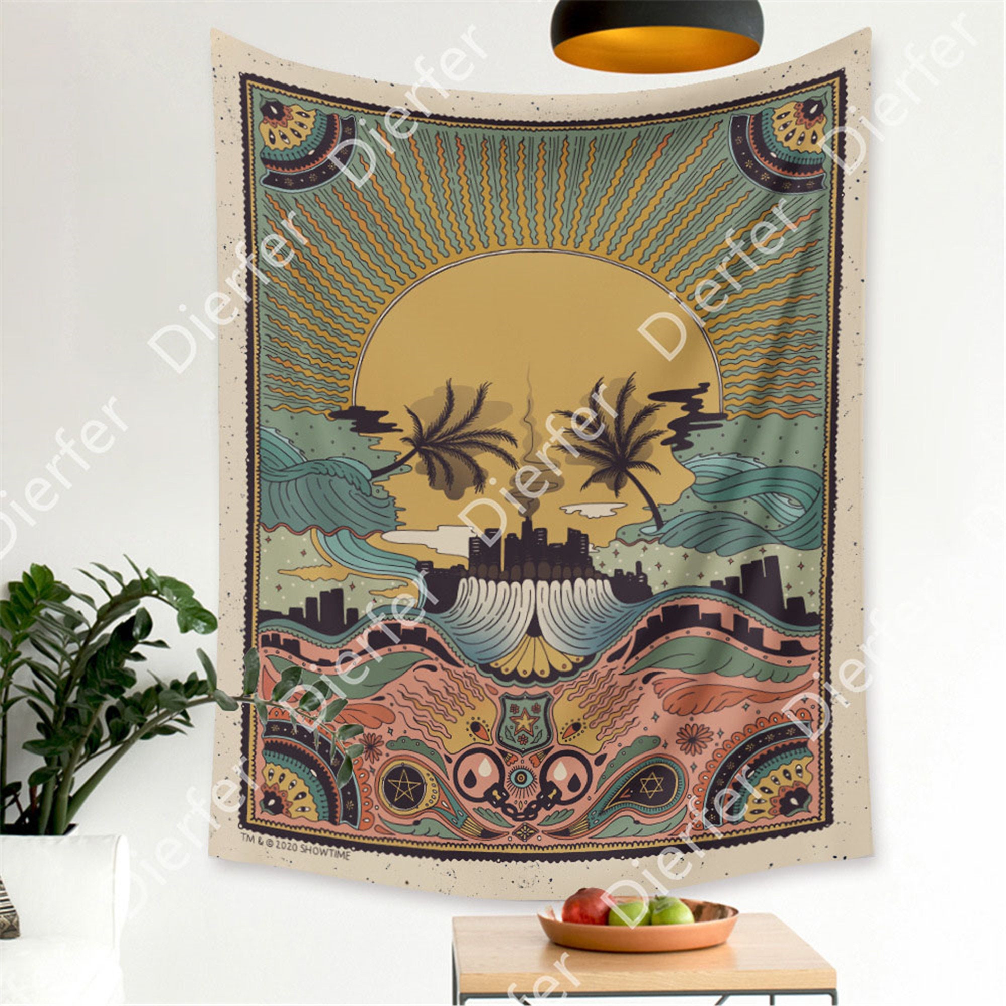 Sun Tapestry Plant TapestryBohemian Tapestry Classical Art Etsy