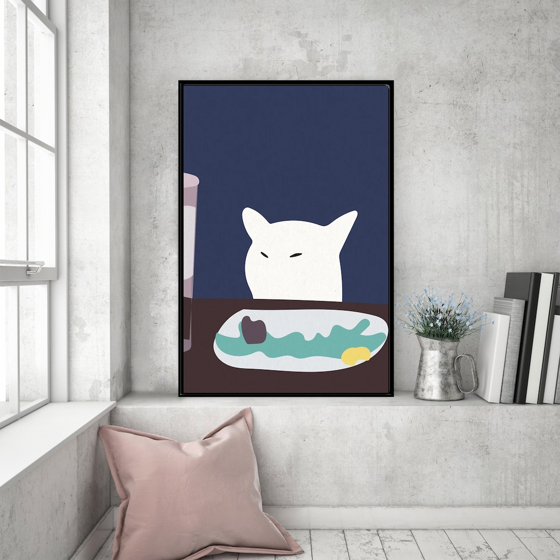 Smudge The Cat Meme Art Print Cat Meme Wall Art Cat Meme Etsy