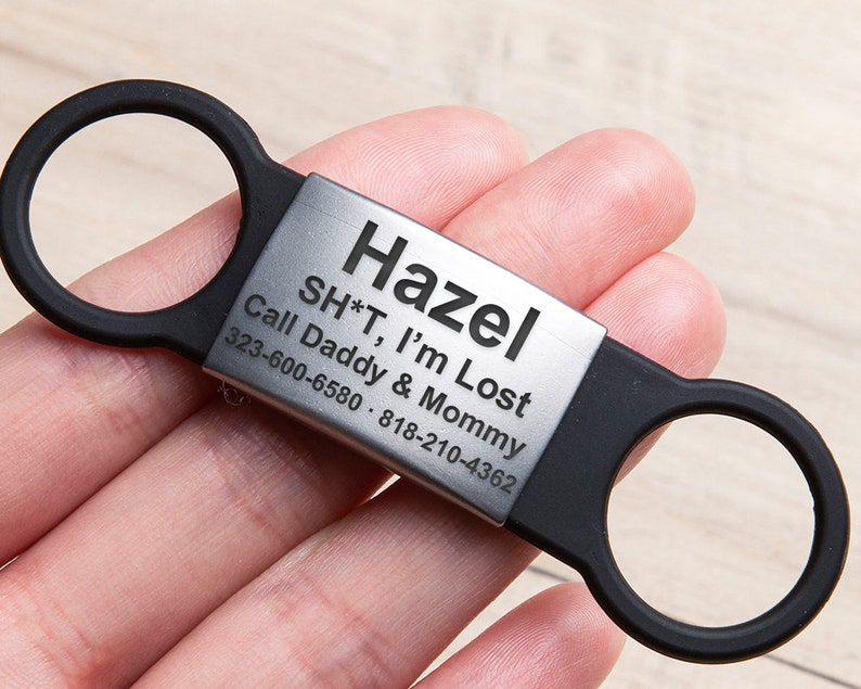 Custom Silicone Slide on Dog ID Tag Silent Dog Tag Etsy