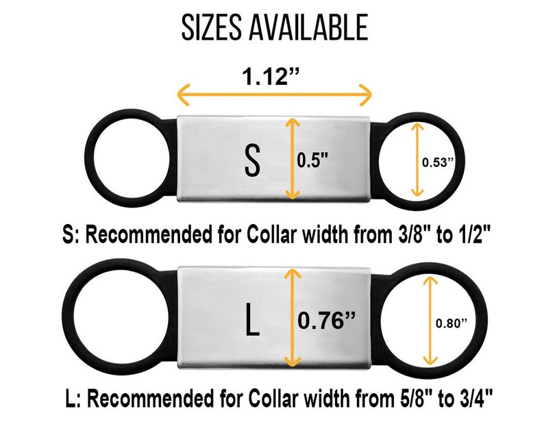 Custom Silicone Slide on Dog ID Tag Silent Dog Tag Etsy