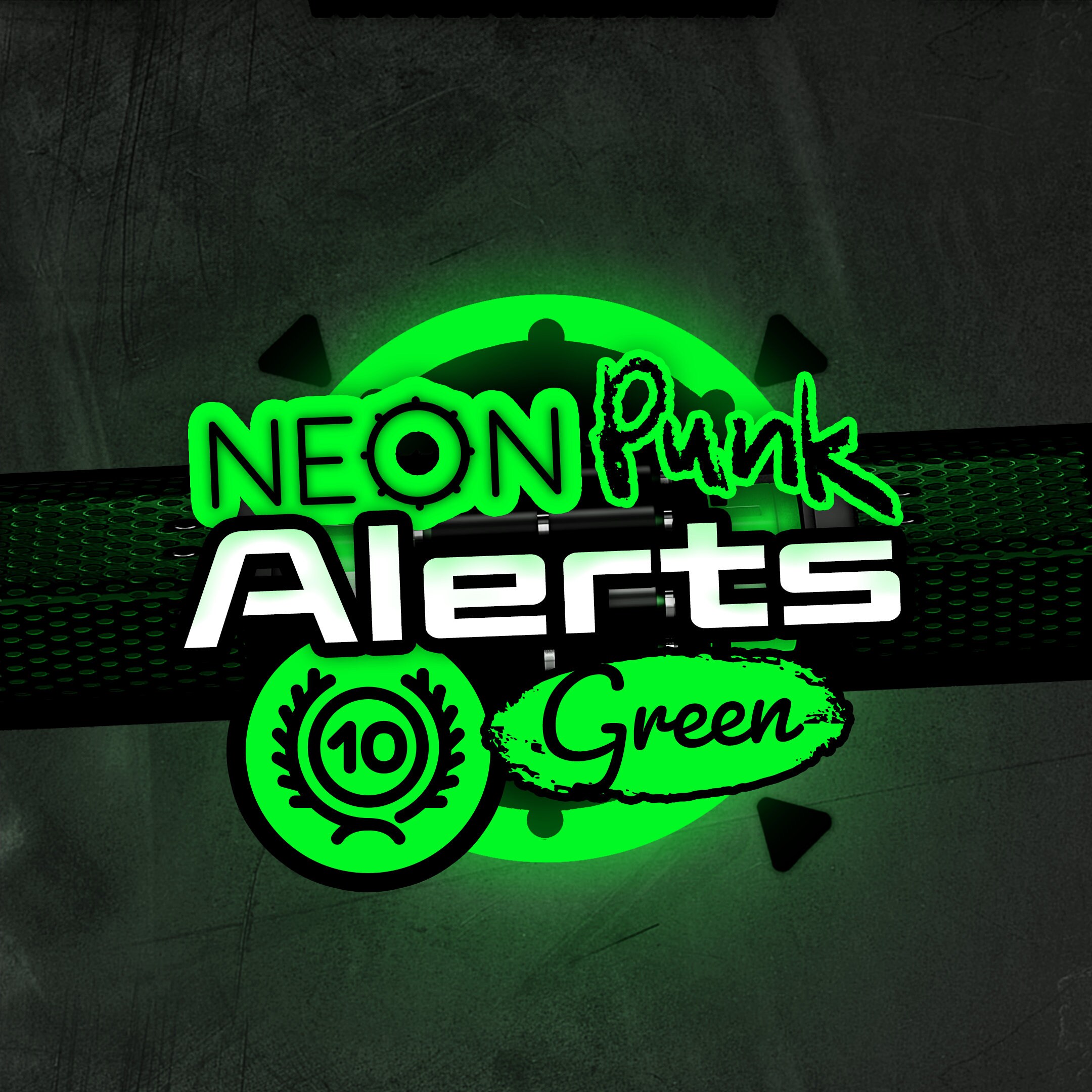 Animated Stream Overlay Panels Neon Punk Screens Gr\u00fcn  Green Edition Alerts Transition