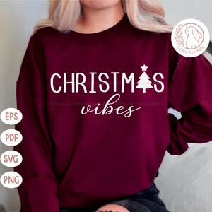 Christmas Vibes svg, Merry Christmas Y&#39;all svg, Christmas quote svg, Christmas tree svg, Christmas gift idea, Funny Christmas svg