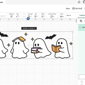 Fantasma leyendo (SVG), amante de los libros (SVG), bibliotecario (SVG), Halloween (SVG), fantasma (SVG), profesor (SVG), temporada espeluznante (SVG), diseño de sublimación imagen 4