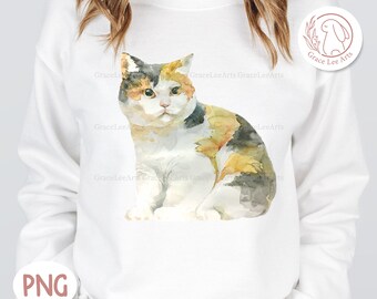 Clipart de gato aquarela, clipart de gatinho, clipart de gato fofo, gatos png, pintados à mão, sublimação de gatinho, imagens de gato, download instantâneo