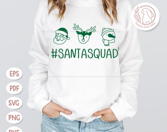 Santa Squad svg, Christmas Shirt svg, Santa Hat svg, Kids Christmas svg, Santa Crew svg, christmas crew svg, xmas svg
