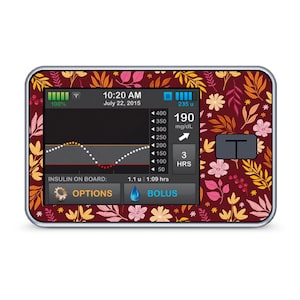 T:Slim X2 Sticker &quot;Colors of Fall&quot; | Autumn Collection | Decorate your devices | Type 1 diabetes | Insulin pump sticker | Diabetes stickers