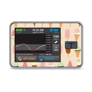 B-WARE ** T:Slim X2 Sticker "Ice Ice Baby" | Summer Collection | Decorate your devices | Diabetes Typ 1 |  Diabetes Sticker