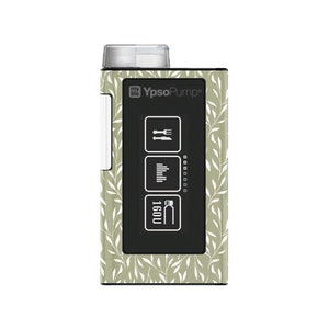 Ypsopump Pumpen Sticker "White Greenery" | Decorate your devices | Diabetes Typ 1 | Insulinpumpen Sticker | Diabetes Sticker