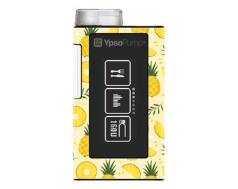 Ypsopump Pompen Sticker "Pineapple Party" | Zomercollectie | Versier je apparaten | Diabetes type 1 | insulinepomp | Diabetesstickers