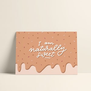 Postkarte Din A6 "naturally sweet" | Diabetes Art | Diabetes Illustration | Girls with Gadgets | Diabetes Typ 1 | Karte für Diabetiker