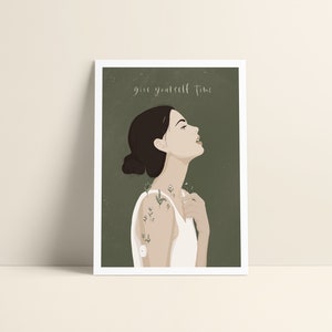 Postkarte Din A6 "time" | Diabetes Art | Diabetes Illustration | Girls with Gadgets | Diabetes Typ 1 | FreeStyle Libre