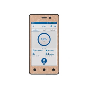 Omnipod Dash PDM Sticker "Wilde bloemen" | Versier uw apparaten | Diabetes type 1 | Insulin Pumps Stickers Diabetes Sticker