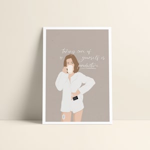 Postkarte Din A6 "selfcare" | Diabetes Art | Diabetes Illustration | Girls with Gadgets | Diabetes Typ 1 | FreeStyle Libre | Tslim Pump