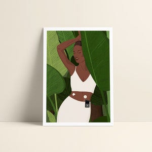 Postkarte Din A6 "jungle vibes" | Diabetes Art | Diabetes Illustration | Girls with Gadgets | Diabetes Typ 1 | Insulin Pump | Medtronic