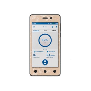Omnipod Dash PDM Sticker "Pastell Leaves" | Decorate your devices | Diabetes Typ 1 | Insulinpumpen Sticker | Diabetes Sticker