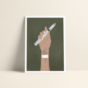 Postkarte Din A6 "insulin4all" no. 1 | Diabetes Art | Diabetes Illustration | Girls with Gadgets | Diabetes Typ 1 | Insulin for All