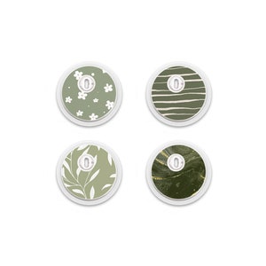 Set mit 4x2 Stickern "Green Bundle" | FreeStyle Libre 3 Sticker | Decorate your devices | Diabetes Typ 1 | Diabetes Sticker